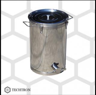 Nádoba na med 35 L s nerezovým ventilem a poklicí Nádoba na med 35 L s nerezovým ventilem a poklicí